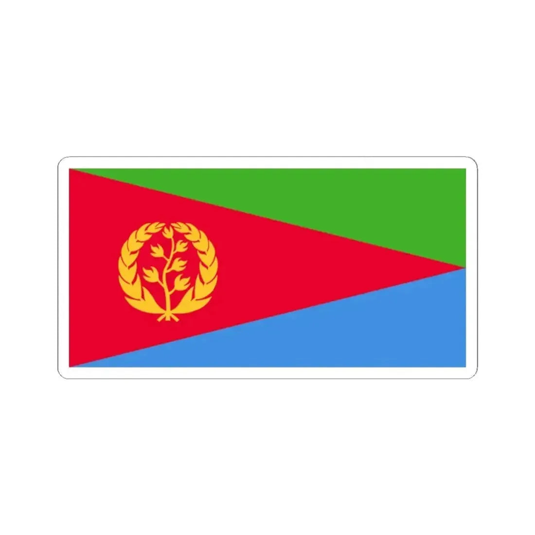 Flag of Eritrea (Eritrea) STICKER Vinyl Kiss-Cut Decal 2 Inch White - The Sticker Space