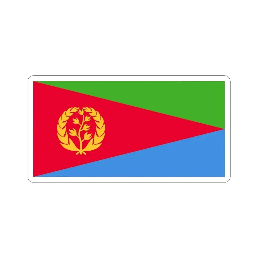 Flag of Eritrea (Eritrea) STICKER Vinyl Kiss-Cut Decal 6 Inch White - The Sticker Space