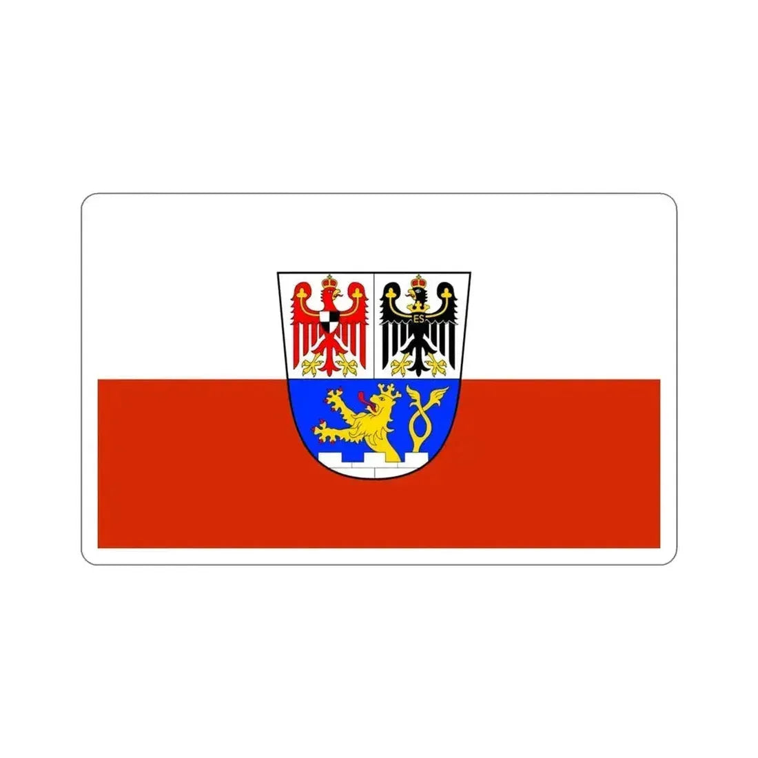 Flag of Erlangen Germany STICKER Vinyl Die-Cut Decal 4 Inch - The Sticker Space