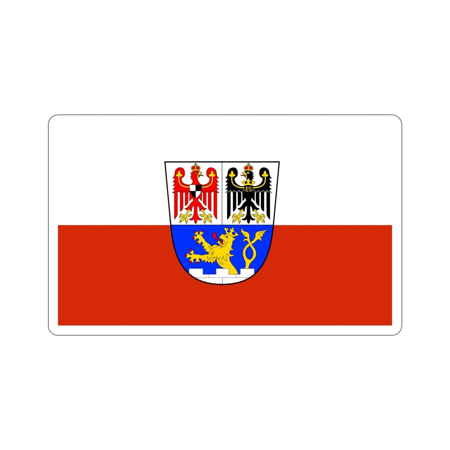 Flag of Erlangen Germany STICKER Vinyl Die-Cut Decal-5 Inch-The Sticker Space