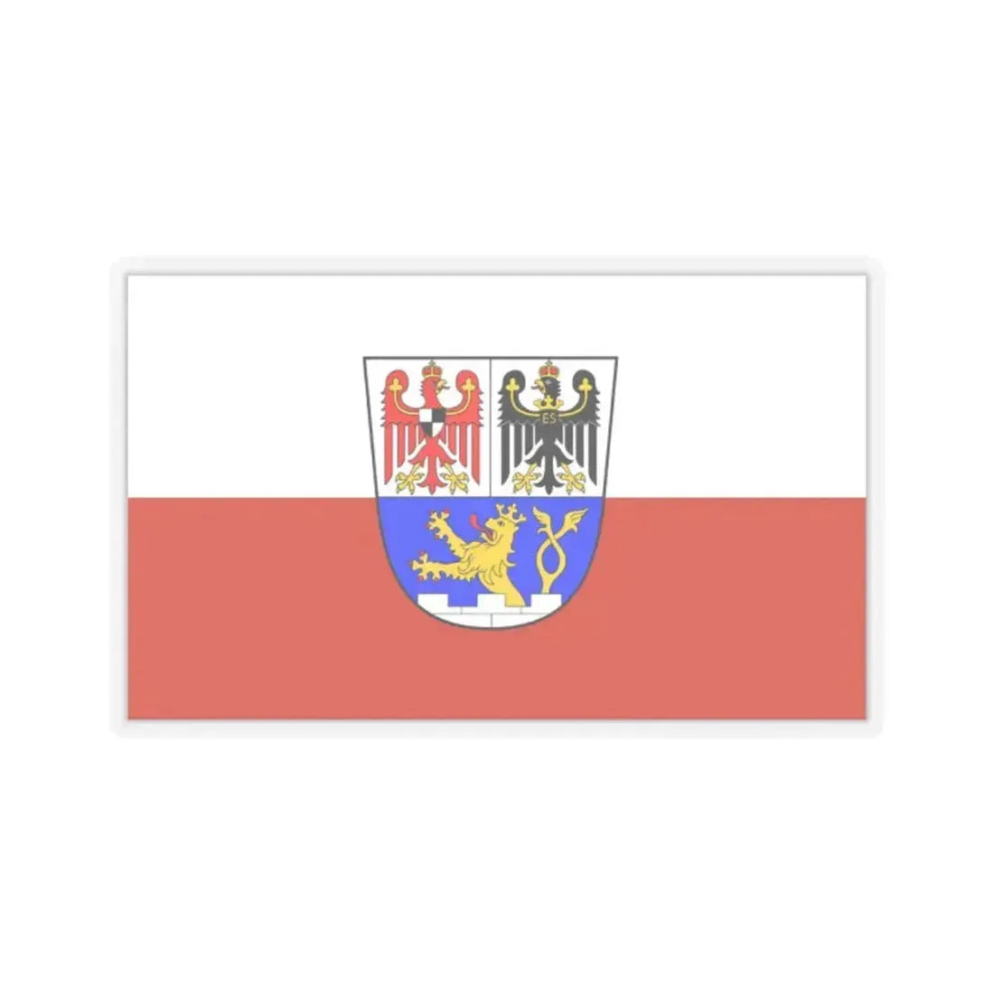 Flag of Erlangen Germany - STICKER Vinyl Kiss-Cut Decal 2 Inch Transparent - The Sticker Space