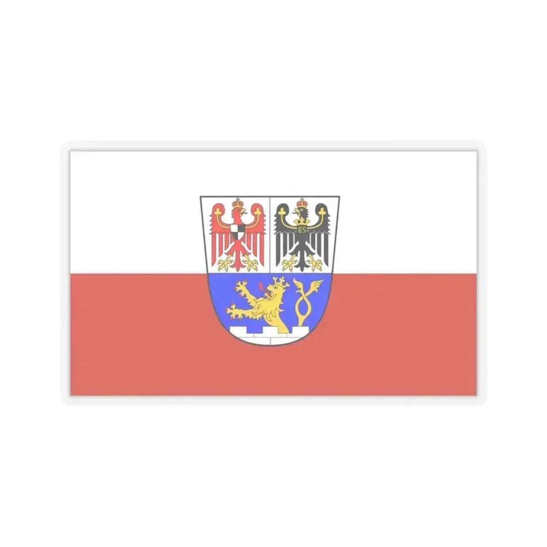 Flag of Erlangen Germany - STICKER Vinyl Kiss-Cut Decal 3 Inch Transparent - The Sticker Space