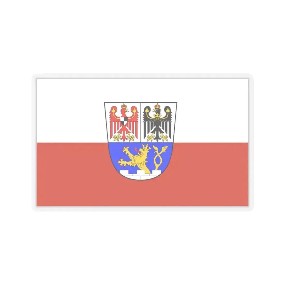Flag of Erlangen Germany - STICKER Vinyl Kiss-Cut Decal 4 Inch Transparent - The Sticker Space