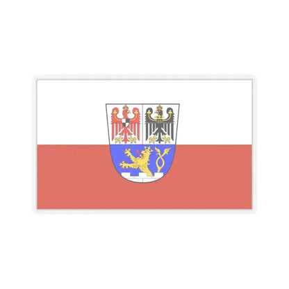 Flag of Erlangen Germany - STICKER Vinyl Kiss-Cut Decal 4 Inch Transparent - The Sticker Space
