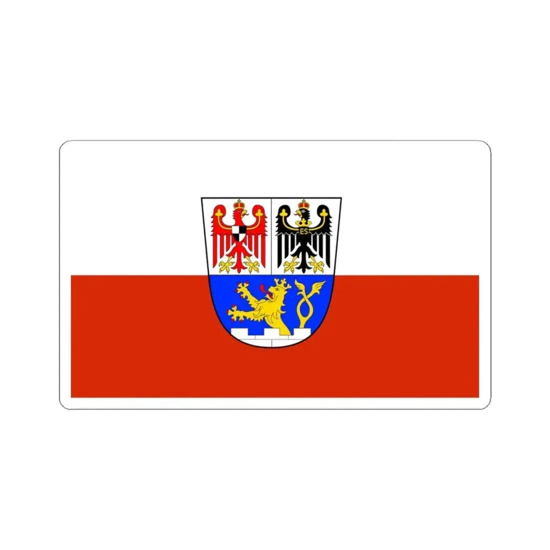 Flag of Erlangen Germany - STICKER Vinyl Kiss-Cut Decal 4 Inch White - The Sticker Space