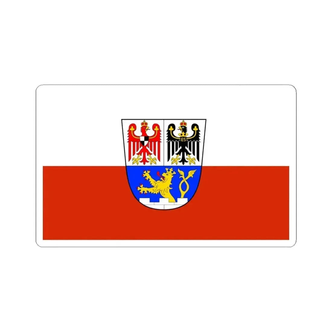 Flag of Erlangen Germany - STICKER Vinyl Kiss-Cut Decal 6 Inch White - The Sticker Space