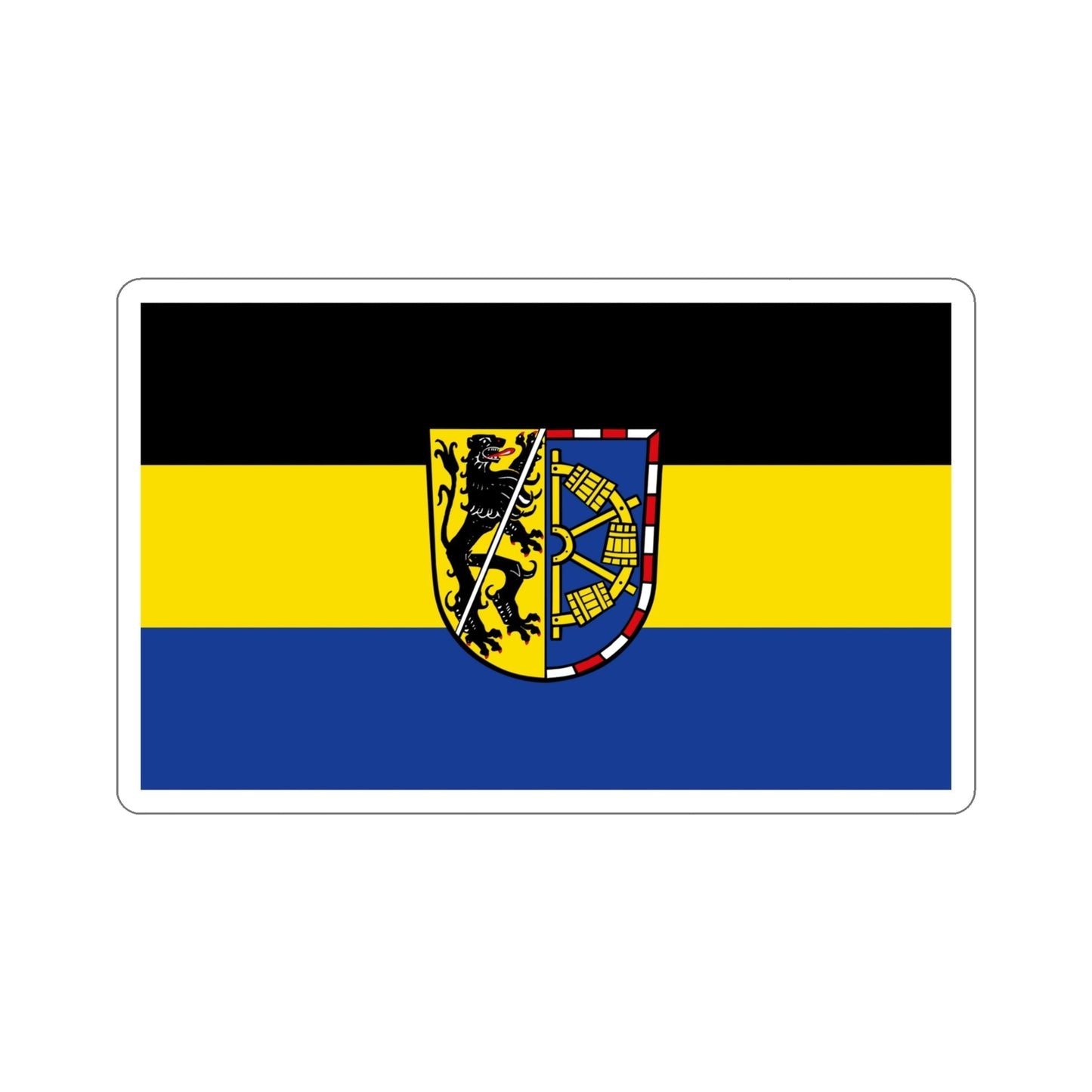 Flag of Erlangen Höchstadt Germany STICKER Vinyl Die-Cut Decal-5 Inch-The Sticker Space