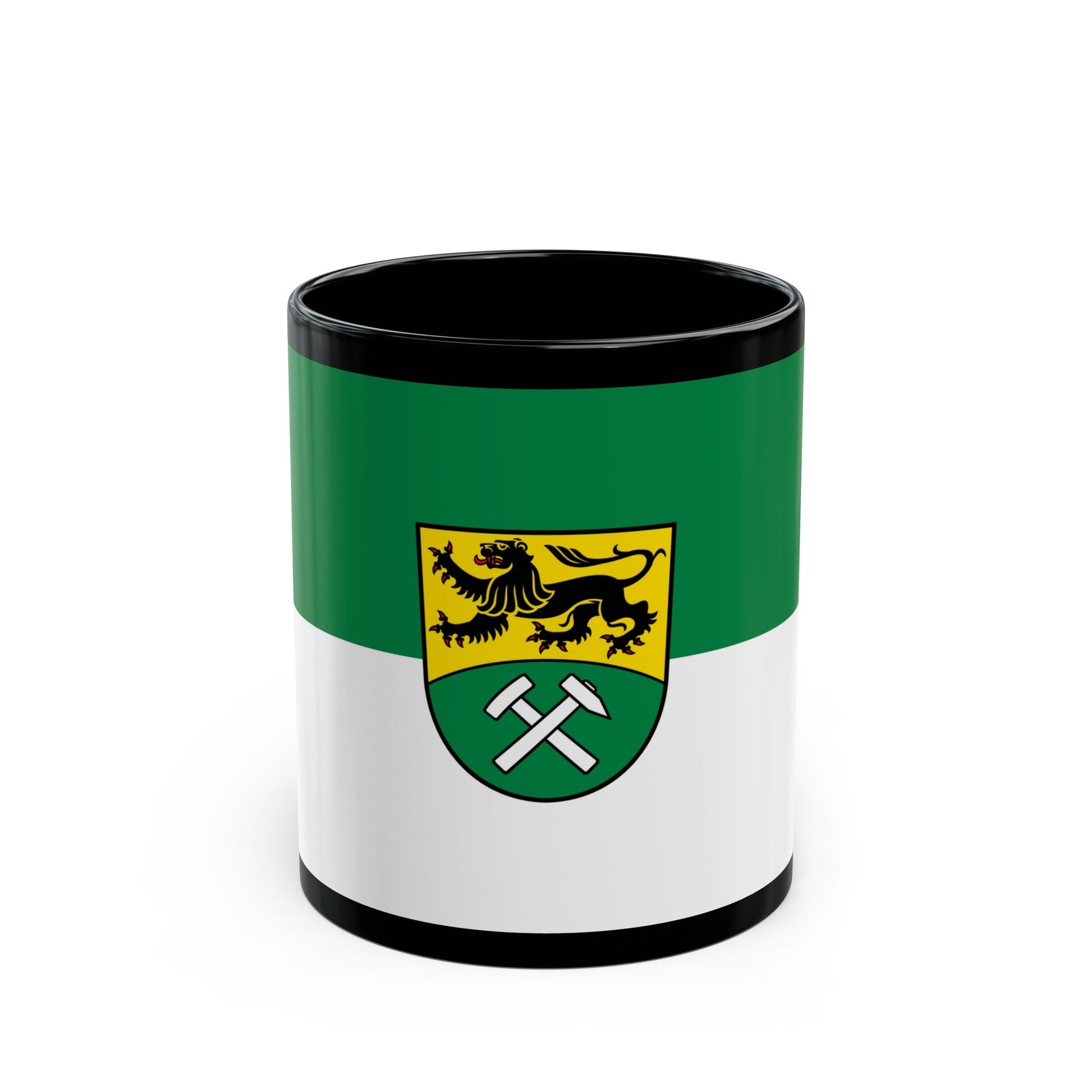 Flag of Erzgebirgskreises Germany - Black Coffee Mug-11oz-The Sticker Space