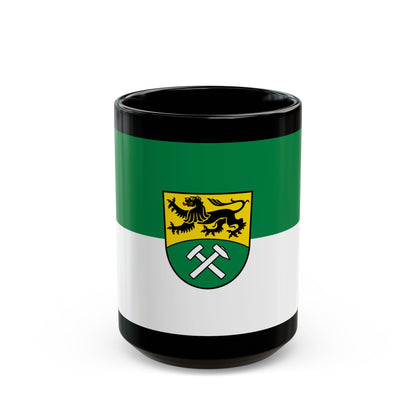 Flag of Erzgebirgskreises Germany - Black Coffee Mug-15oz-The Sticker Space