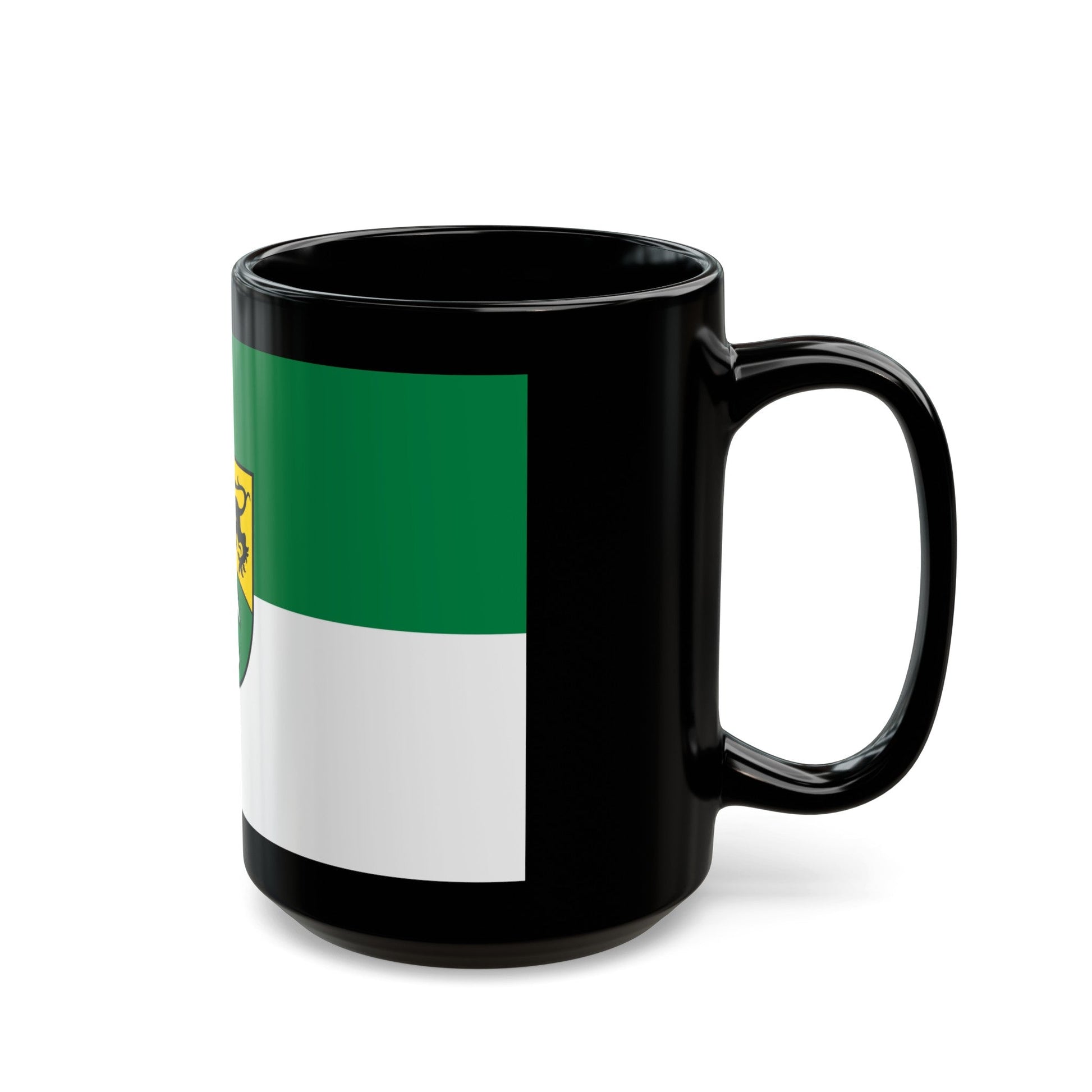 Flag of Erzgebirgskreises Germany - Black Coffee Mug-The Sticker Space