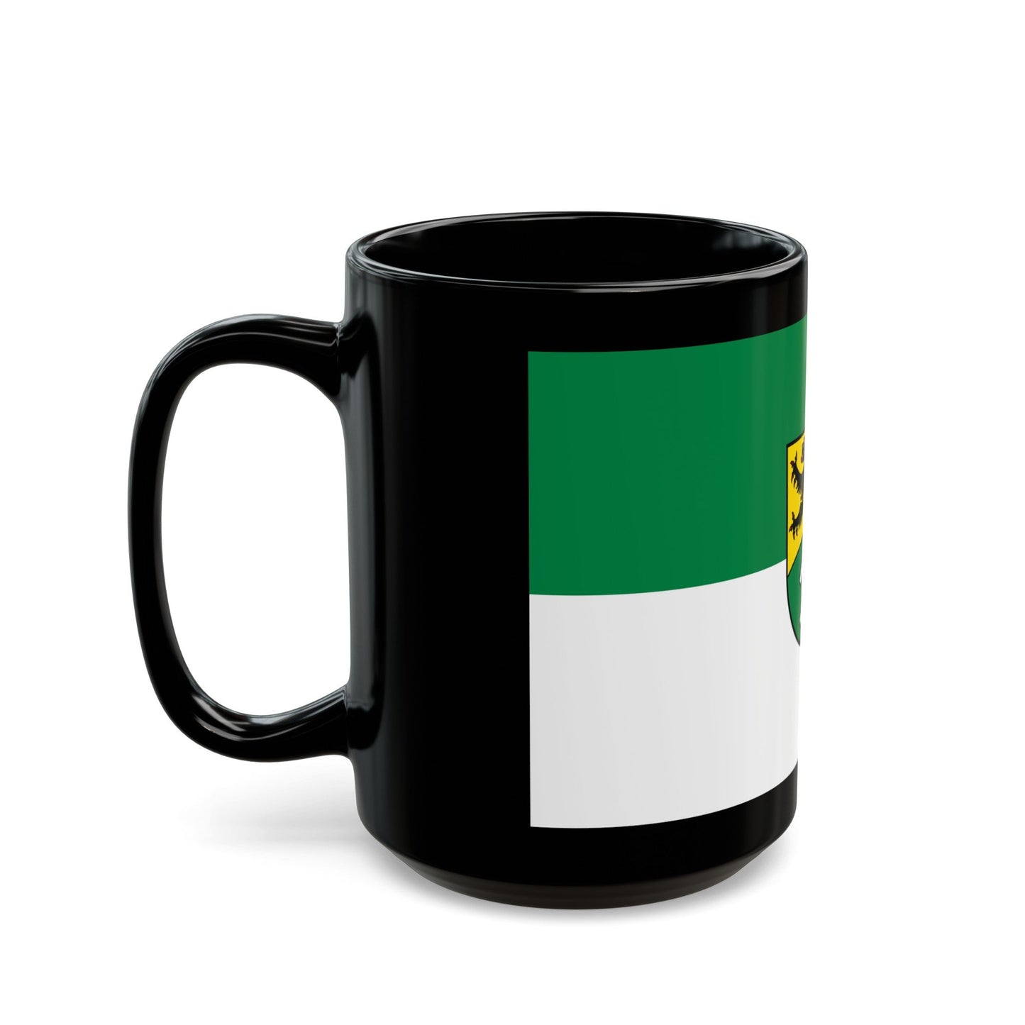 Flag of Erzgebirgskreises Germany - Black Coffee Mug-The Sticker Space