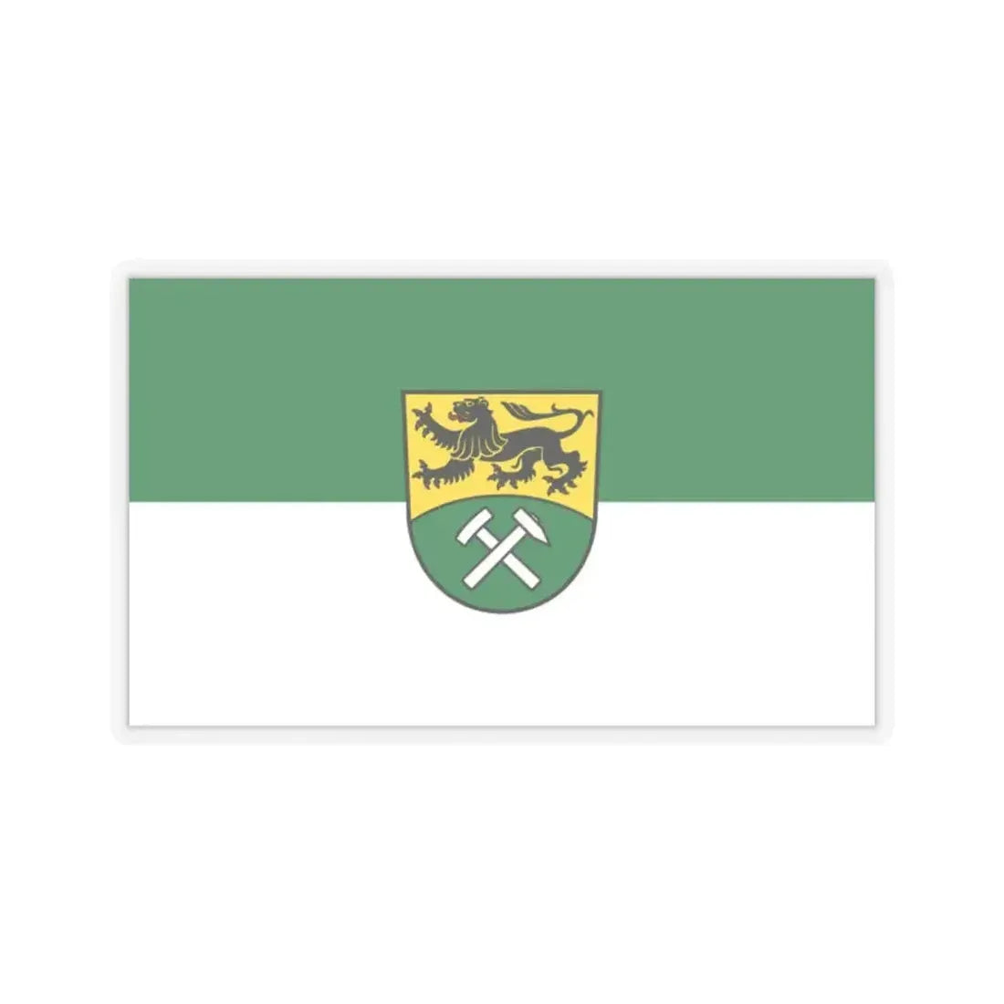 Flag of Erzgebirgskreises Germany - STICKER Vinyl Kiss-Cut Decal 2 Inch Transparent - The Sticker Space