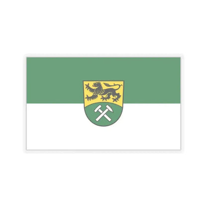 Flag of Erzgebirgskreises Germany - STICKER Vinyl Kiss-Cut Decal 2 Inch Transparent - The Sticker Space