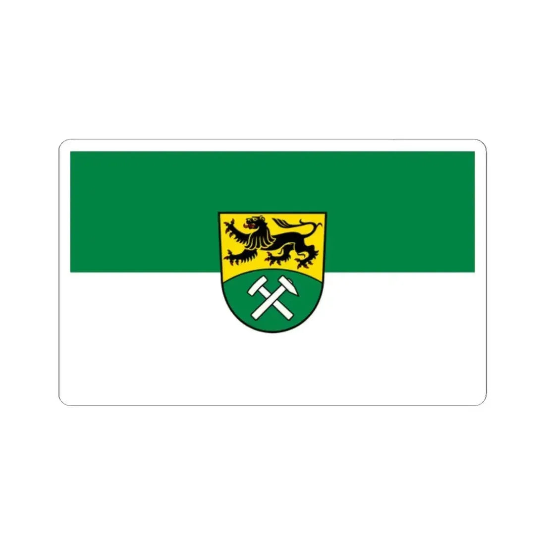 Flag of Erzgebirgskreises Germany - STICKER Vinyl Kiss-Cut Decal 2 Inch White - The Sticker Space