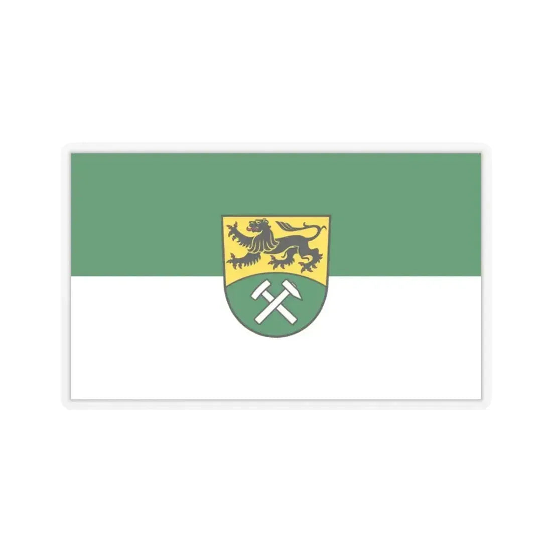 Flag of Erzgebirgskreises Germany - STICKER Vinyl Kiss-Cut Decal 3 Inch Transparent - The Sticker Space