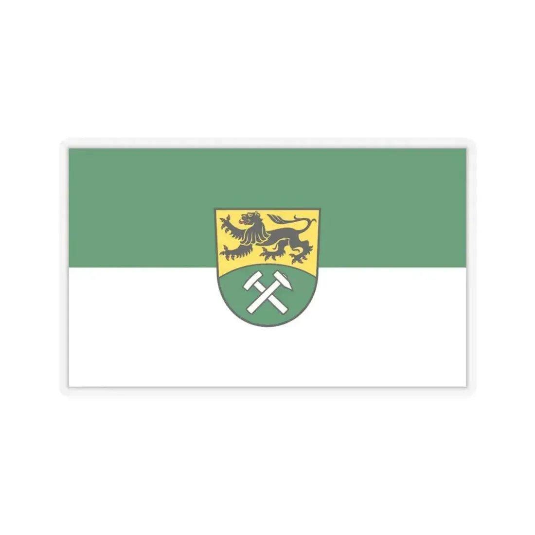 Flag of Erzgebirgskreises Germany - STICKER Vinyl Kiss-Cut Decal 4 Inch Transparent - The Sticker Space