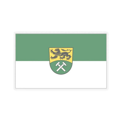 Flag of Erzgebirgskreises Germany - STICKER Vinyl Kiss-Cut Decal 4 Inch Transparent - The Sticker Space