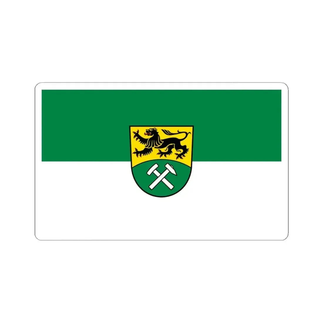 Flag of Erzgebirgskreises Germany - STICKER Vinyl Kiss-Cut Decal 4 Inch White - The Sticker Space