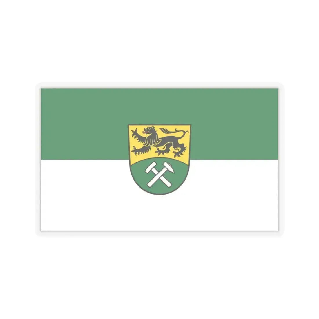Flag of Erzgebirgskreises Germany - STICKER Vinyl Kiss-Cut Decal 6 Inch Transparent - The Sticker Space