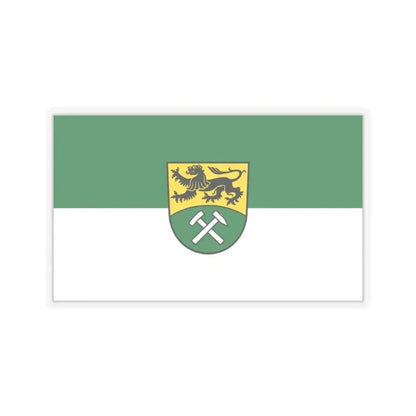Flag of Erzgebirgskreises Germany - STICKER Vinyl Kiss-Cut Decal 6 Inch Transparent - The Sticker Space