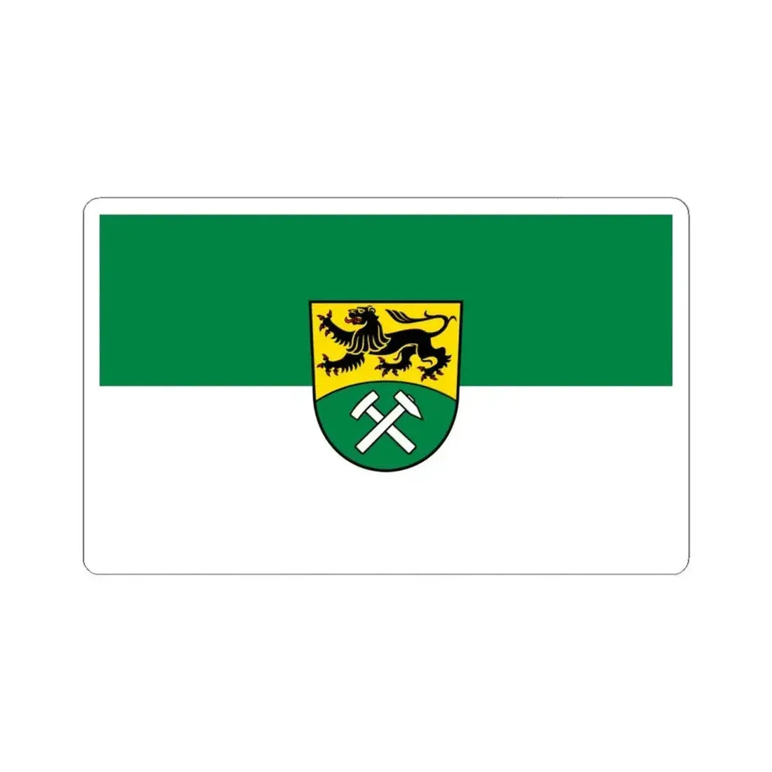 Flag of Erzgebirgskreises Germany - STICKER Vinyl Kiss-Cut Decal 6 Inch White - The Sticker Space