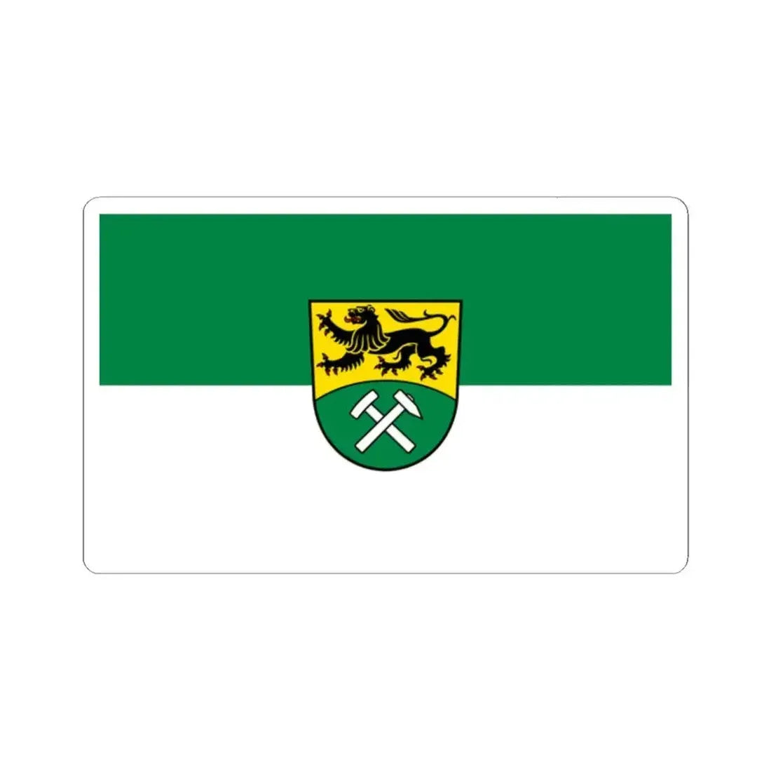 Flag of Erzgebirgskreises Germany - STICKER Vinyl Kiss-Cut Decal - The Sticker Space