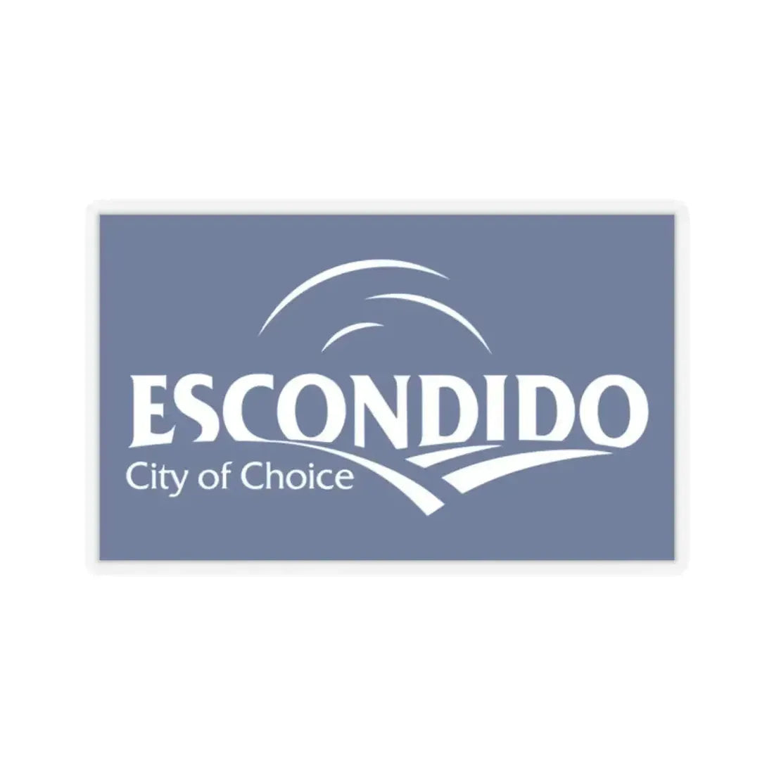 Flag of Escondido, California - STICKER Vinyl Kiss-Cut Decal 2 Inch Transparent - The Sticker Space
