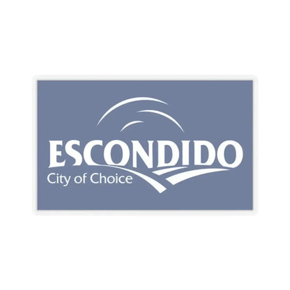 Flag of Escondido, California - STICKER Vinyl Kiss-Cut Decal 2 Inch Transparent - The Sticker Space