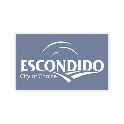 Flag of Escondido, California - STICKER Vinyl Kiss-Cut Decal 3 Inch Transparent - The Sticker Space