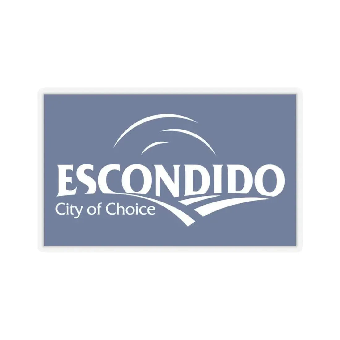 Flag of Escondido, California - STICKER Vinyl Kiss-Cut Decal 4 Inch Transparent - The Sticker Space