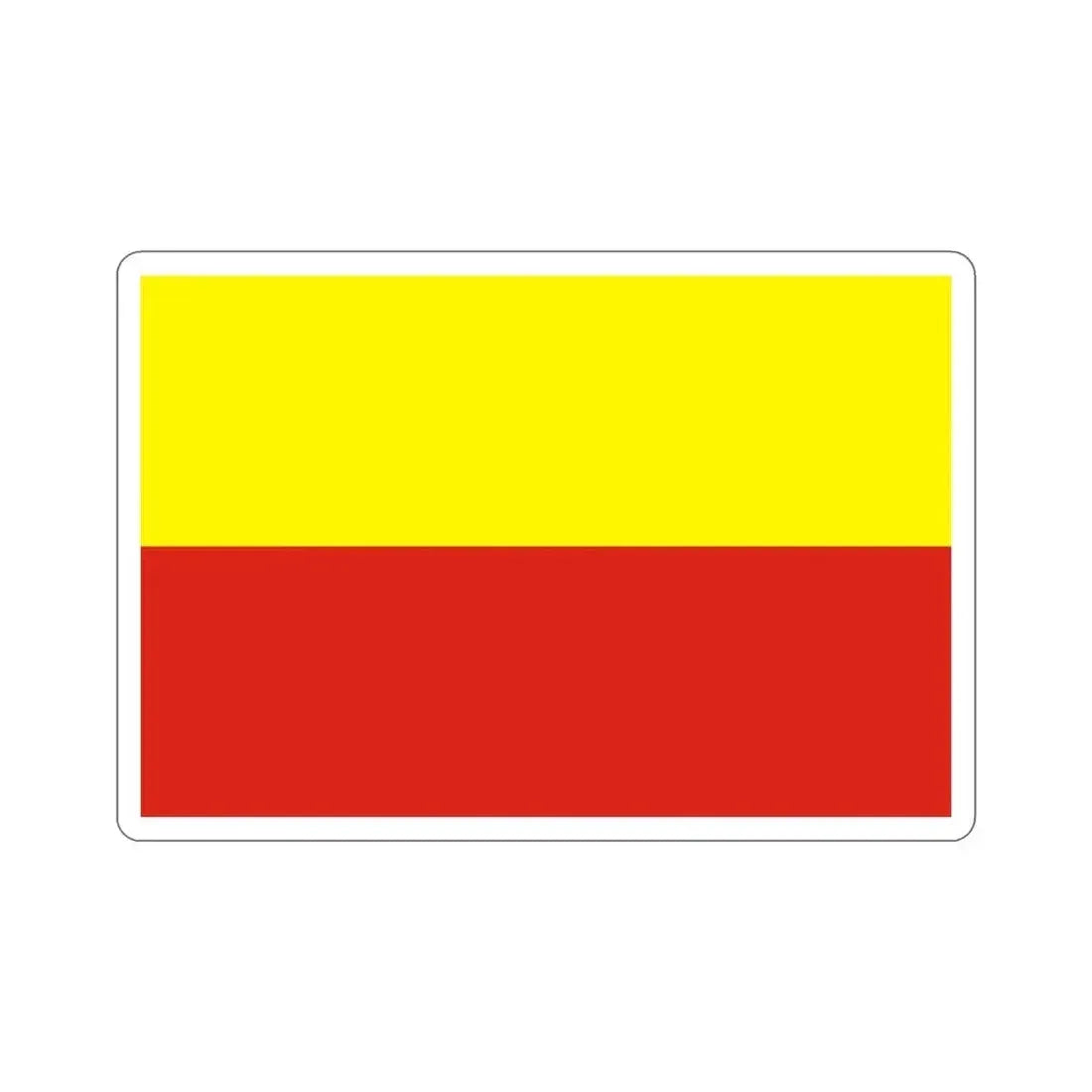 Flag of České Budějovice Czech Republic STICKER Vinyl Die-Cut Decal 4 Inch - The Sticker Space