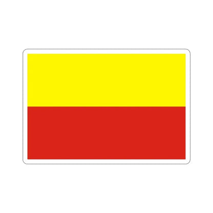 Flag of České Budějovice Czech Republic STICKER Vinyl Die-Cut Decal 4 Inch - The Sticker Space