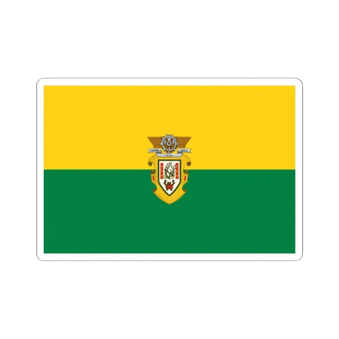 Flag of Espejo (Ecuador) STICKER Vinyl Kiss-Cut Decal 2 Inch White - The Sticker Space