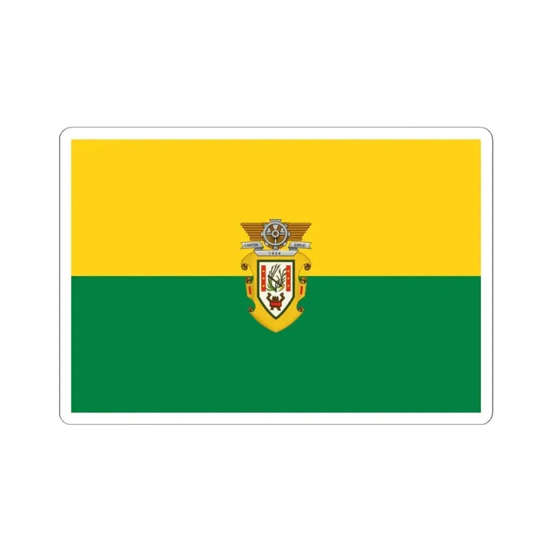 Flag of Espejo (Ecuador) STICKER Vinyl Kiss-Cut Decal 6 Inch White - The Sticker Space