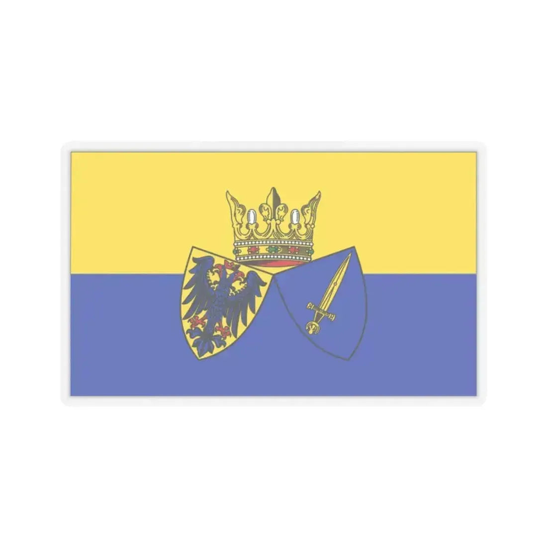 Flag of Essen Germany - STICKER Vinyl Kiss-Cut Decal 2 Inch Transparent - The Sticker Space