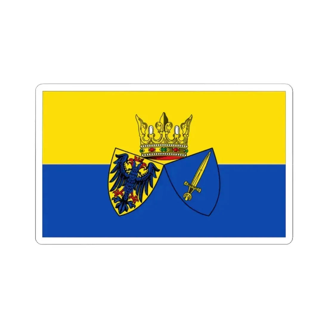 Flag of Essen Germany - STICKER Vinyl Kiss-Cut Decal 2 Inch White - The Sticker Space