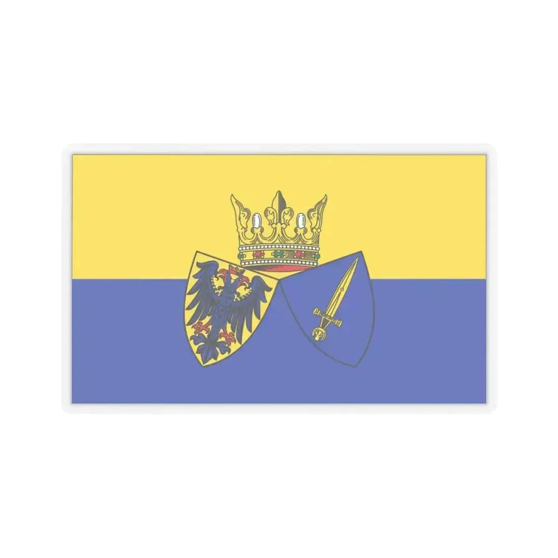 Flag of Essen Germany - STICKER Vinyl Kiss-Cut Decal 3 Inch Transparent - The Sticker Space