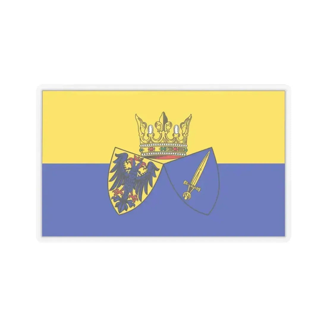 Flag of Essen Germany - STICKER Vinyl Kiss-Cut Decal 6 Inch Transparent - The Sticker Space