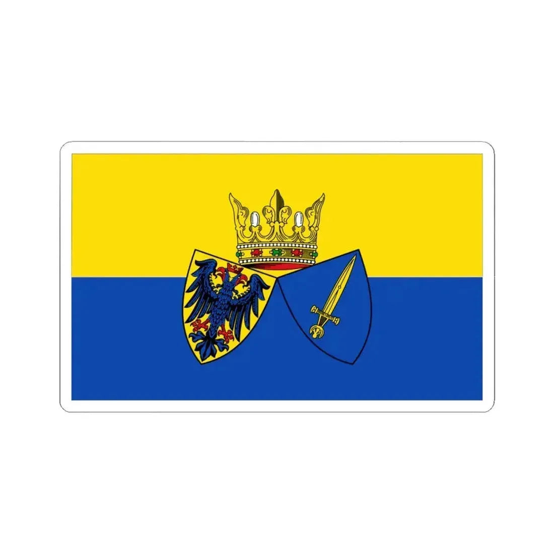 Flag of Essen Germany - STICKER Vinyl Kiss-Cut Decal 6 Inch White - The Sticker Space