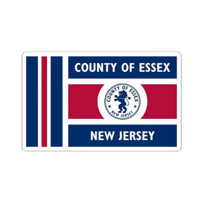 Flag of Essex County New Jersey (United States) STICKER Vinyl Kiss-Cut Decal 4 Inch White - The Sticker Space