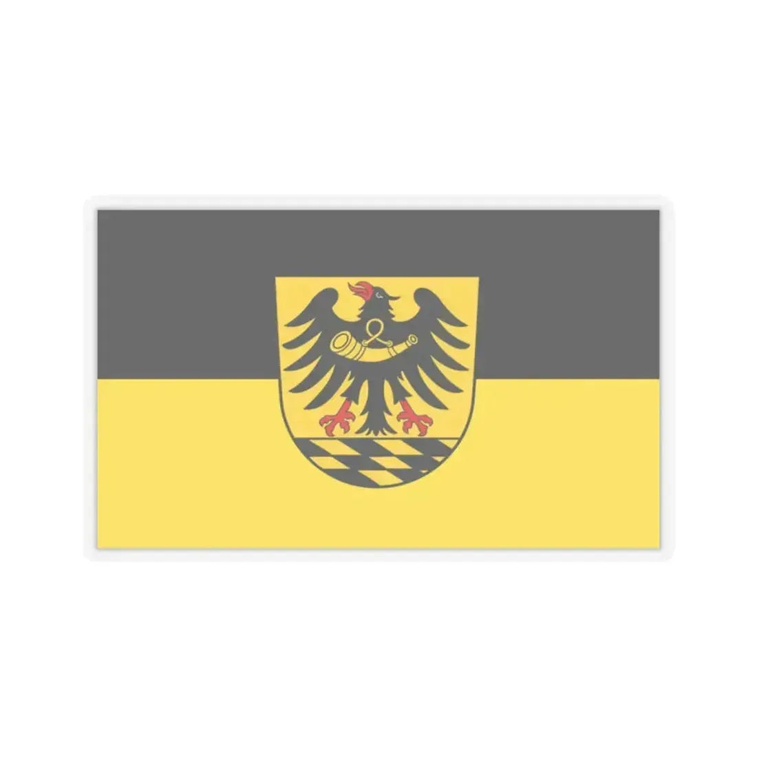 Flag of Esslingen Germany - STICKER Vinyl Kiss-Cut Decal 2 Inch Transparent - The Sticker Space