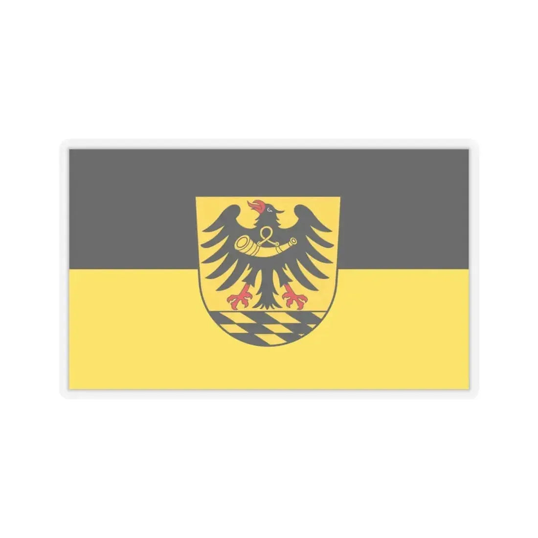 Flag of Esslingen Germany - STICKER Vinyl Kiss-Cut Decal 4 Inch Transparent - The Sticker Space