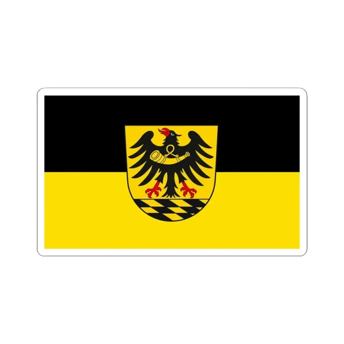 Flag of Esslingen Germany - STICKER Vinyl Kiss-Cut Decal 4 Inch White - The Sticker Space
