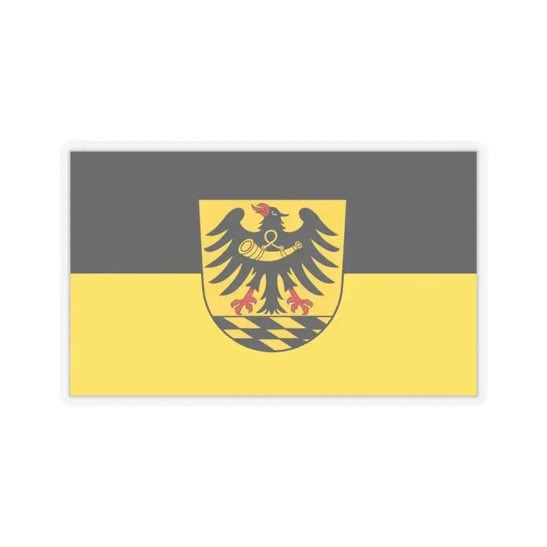 Flag of Esslingen Germany - STICKER Vinyl Kiss-Cut Decal 6 Inch Transparent - The Sticker Space