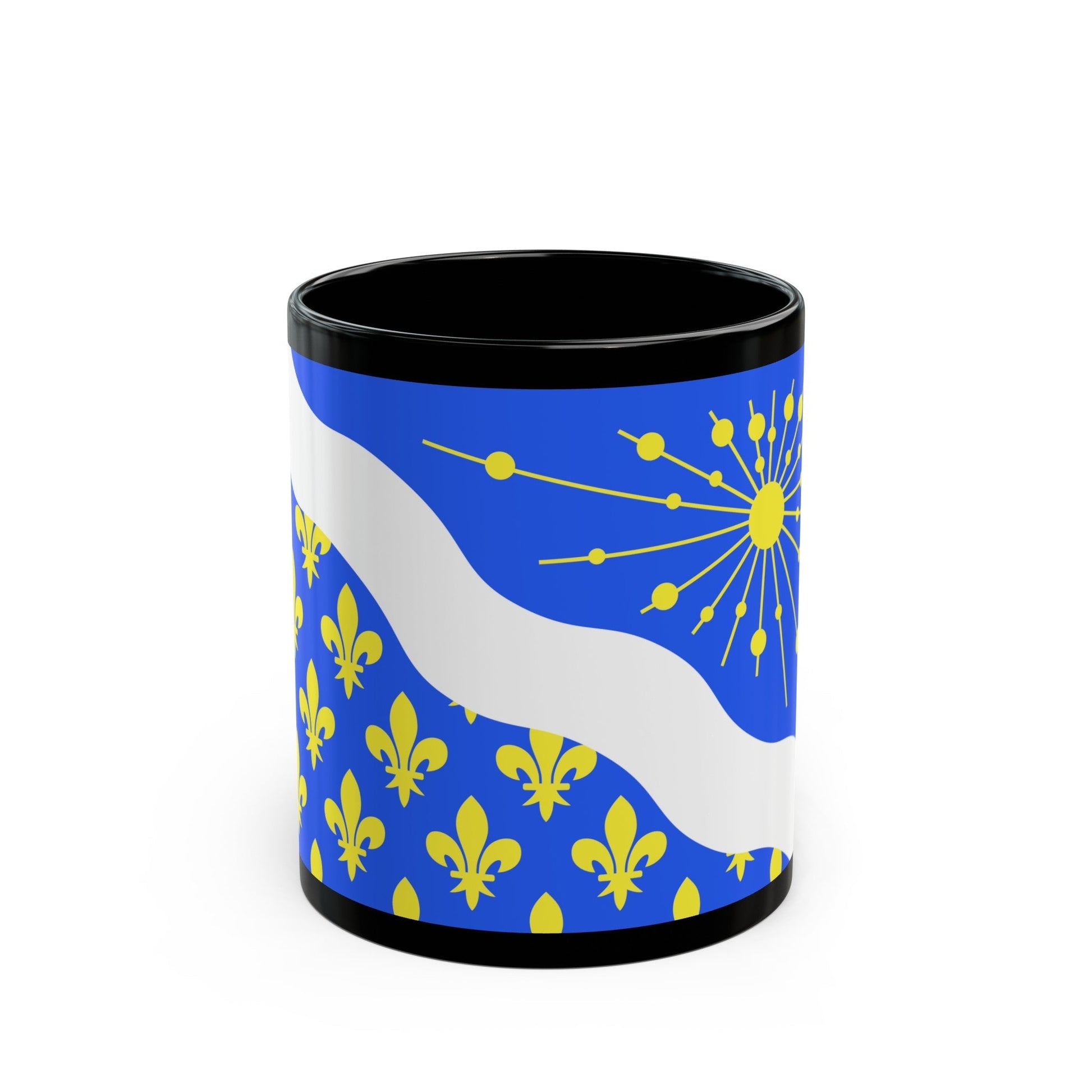 Flag of Essonne France 2 - Black Coffee Mug-11oz-The Sticker Space