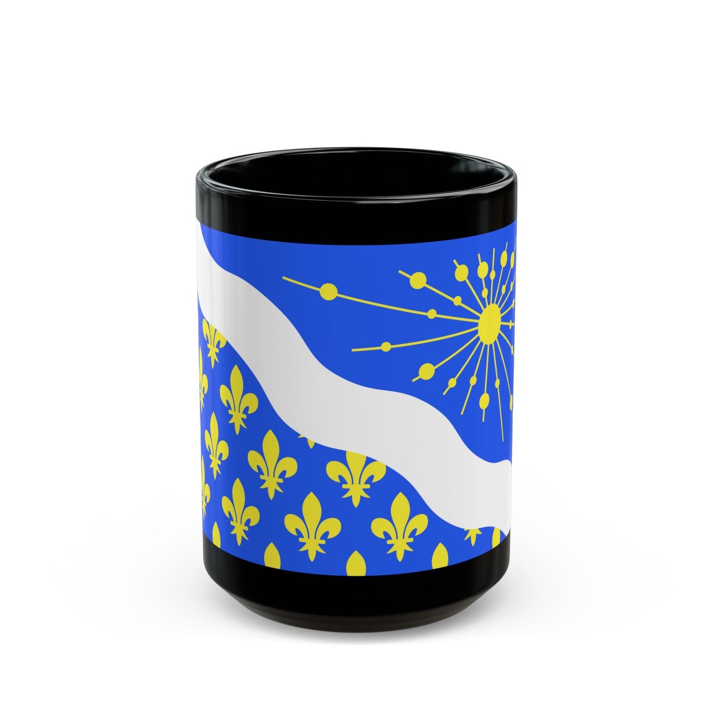 Flag of Essonne France 2 - Black Coffee Mug-15oz-The Sticker Space