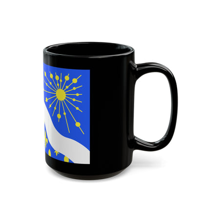 Flag of Essonne France 2 - Black Coffee Mug-The Sticker Space