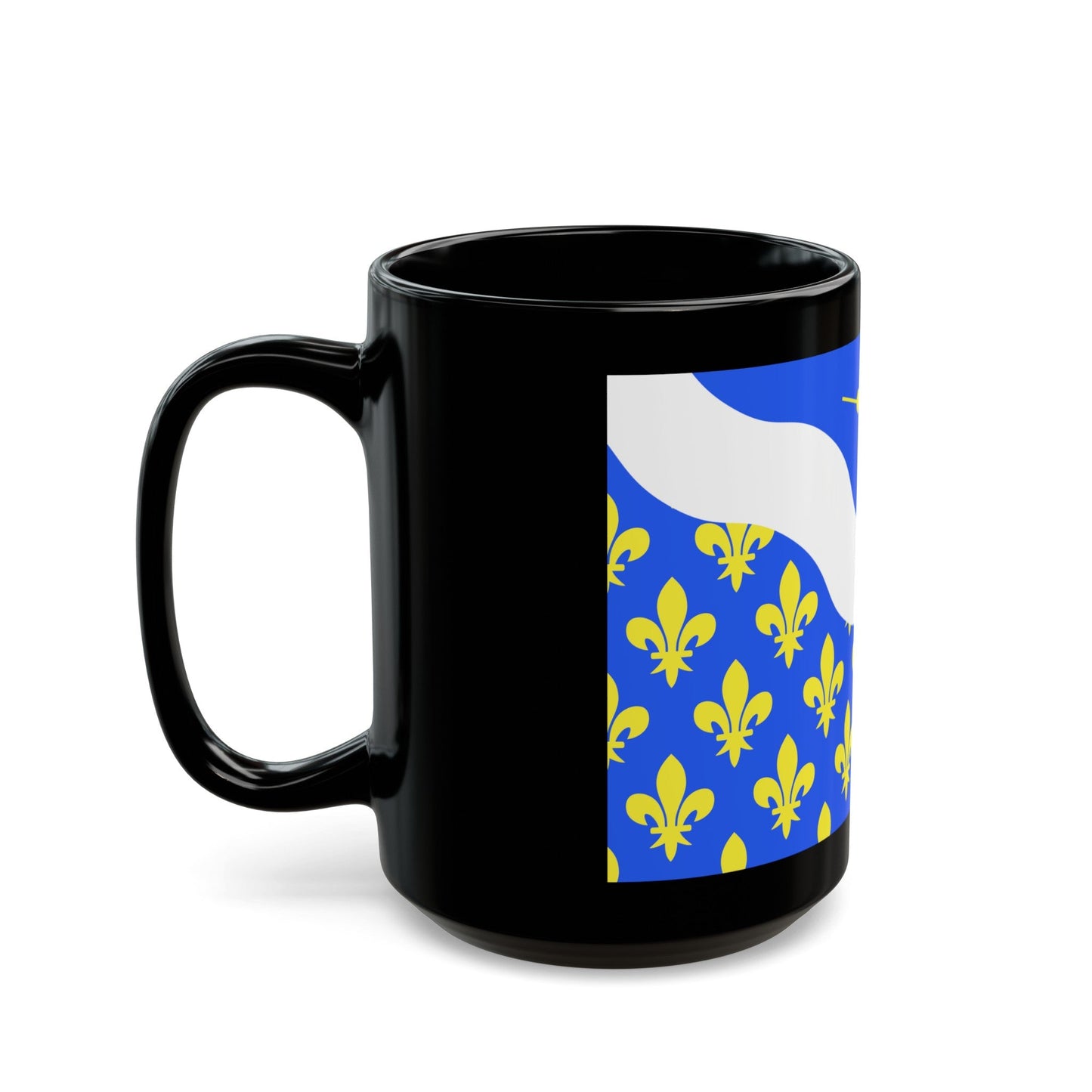 Flag of Essonne France 2 - Black Coffee Mug-The Sticker Space