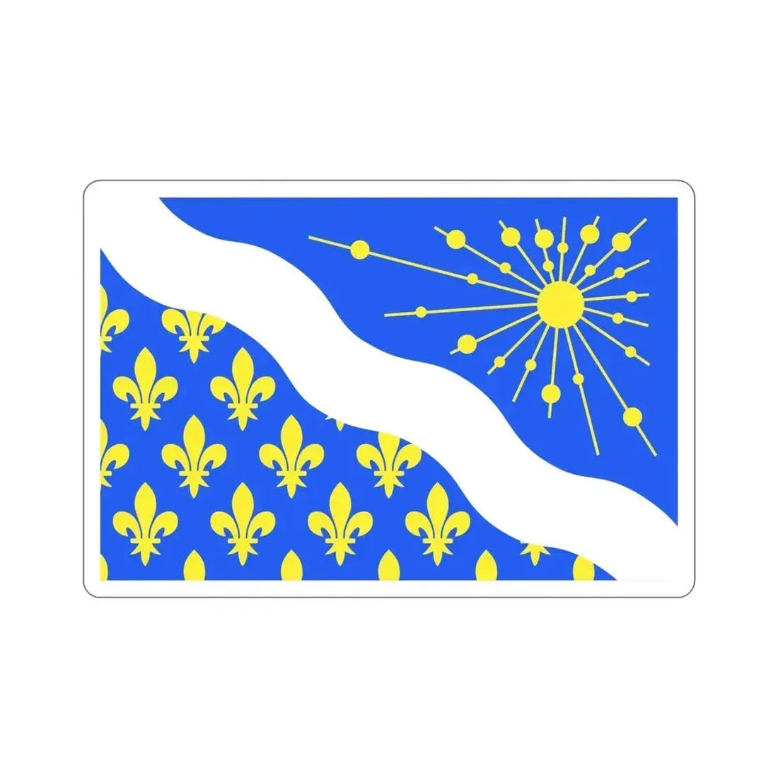 Flag of Essonne France 2 STICKER Vinyl Die-Cut Decal 5 Inch - The Sticker Space
