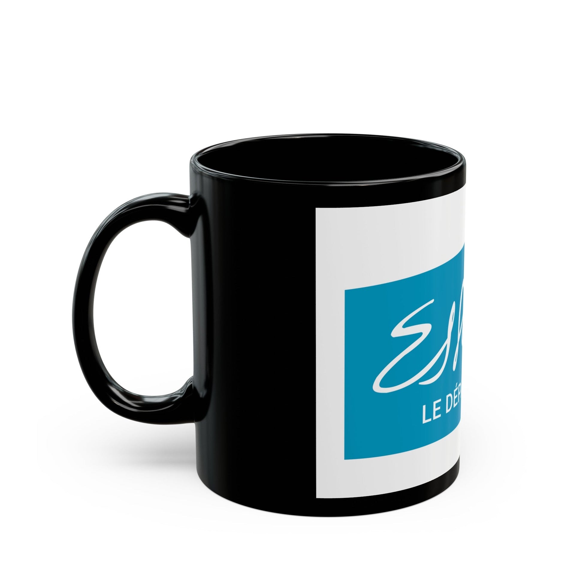 Flag of Essonne France - Black Coffee Mug-The Sticker Space